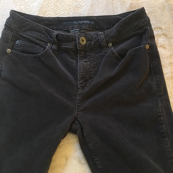 Calvin Klein black cotton corduroy jeans Size 4 - Picture 4 of 9